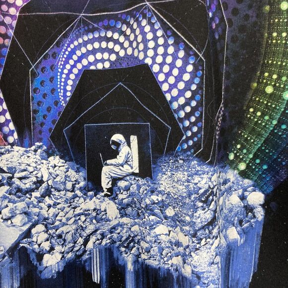 Imaginary Foundation Shirt Mens XL Astronaut Rainbow Psychedelic Art USA - Picture 3 of 13